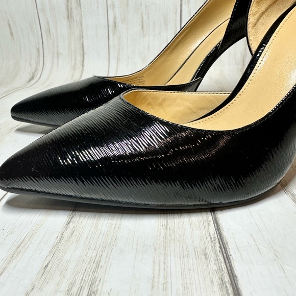 Michael Kors Black patent leather withe texture Nathalie pumps size 8.5 - Picture 3 of 9